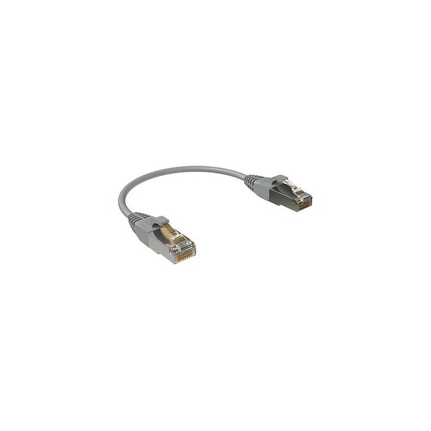 Патч-корд SYSMATRIX вилка RJ-45, вилка RJ-45, кат.5E, LSZH, 0.15м, серый [pc 4545.5es26.015lszhgy] фото 1