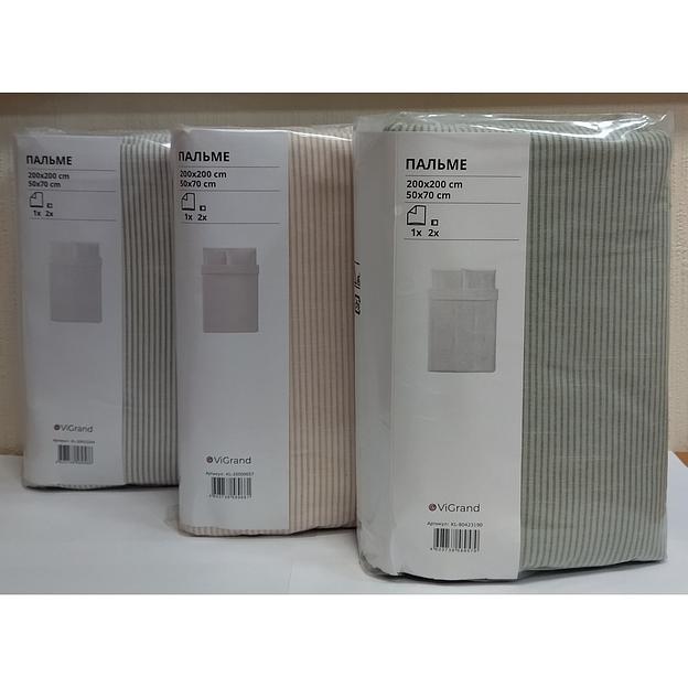 Пододеяльник евро, 2 наволочки ПАЛЬМЕ (ИКЕА БЕРГПАЛМ) 200x200/50x70, светло-розовый, бязь KL-20500657 фото 7