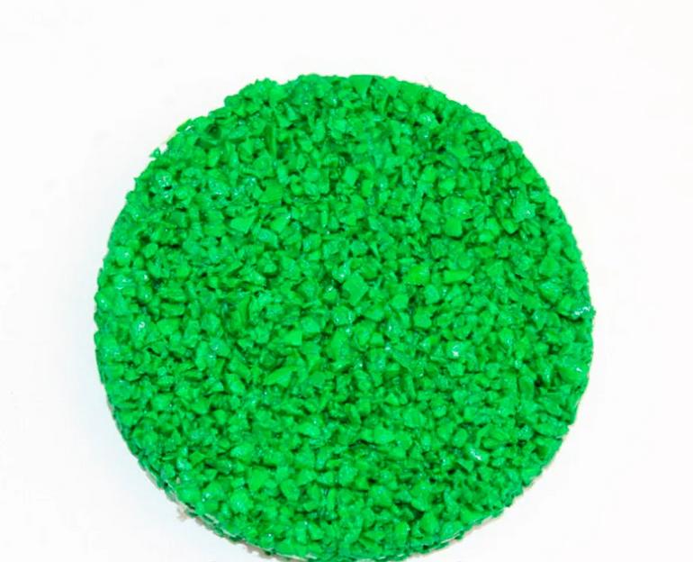 Резиновая крошка EPDM, цвет ярко-зеленый ОПТ фото 1