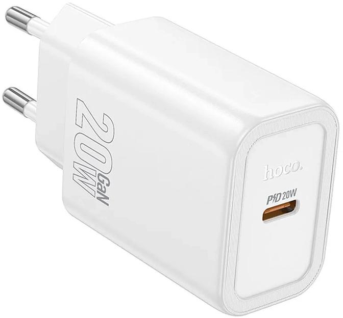 Сетевое зар./устр. Hoco N60 Gentle 20W 3A (PD) белый (44228) фото 1