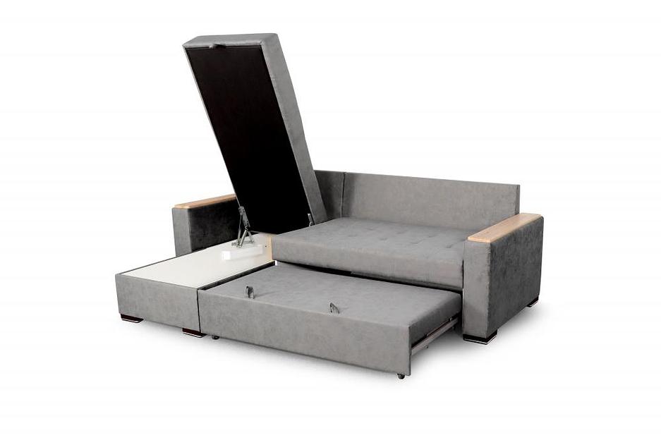 Угловой диван «Монако 1» СТАНДАРТ, Лана серый фото 6