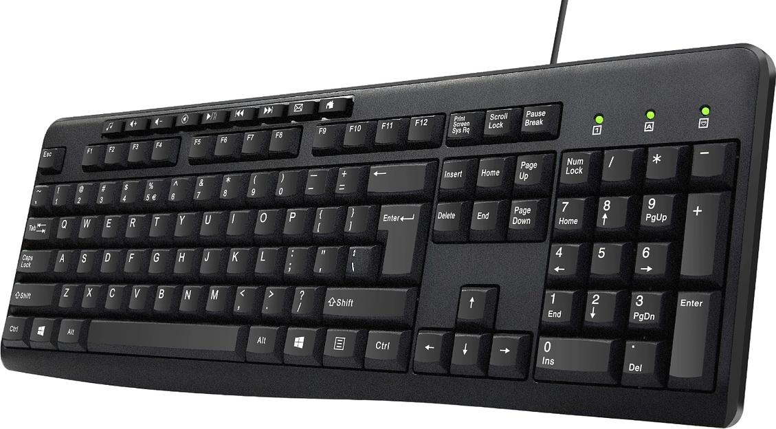 Клавиатура Оклик 305M черный USB Multimedia (1659987) фото 4