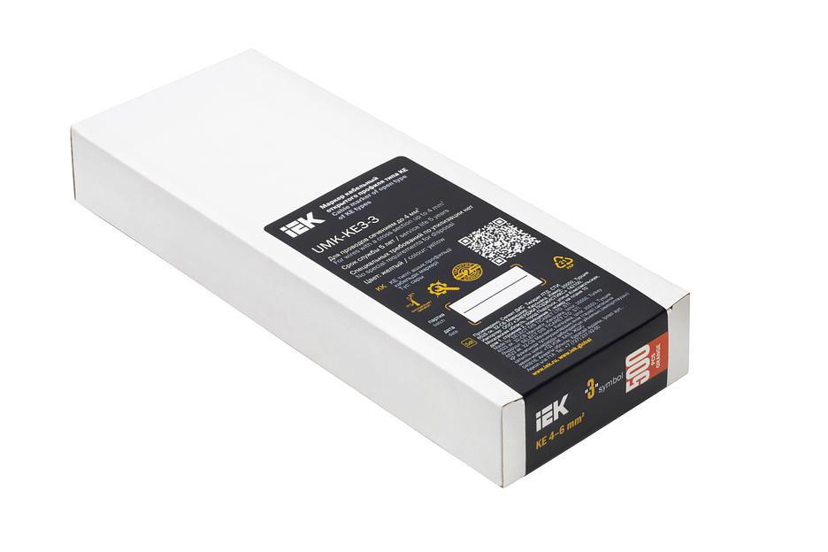 Маркер открытого типа KE 4-6мм2 символ '3' (500шт/упак) IEK фото 2