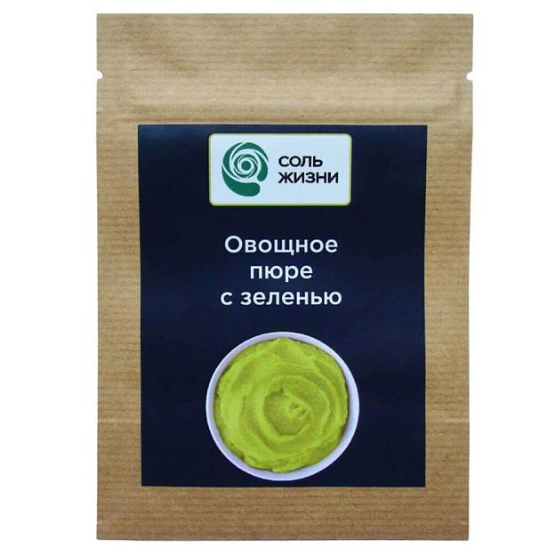 Овощное пюре быстрого приготовления Соль Жизни «БиоБистро» с зеленью, 30 г ОПТ фото 1