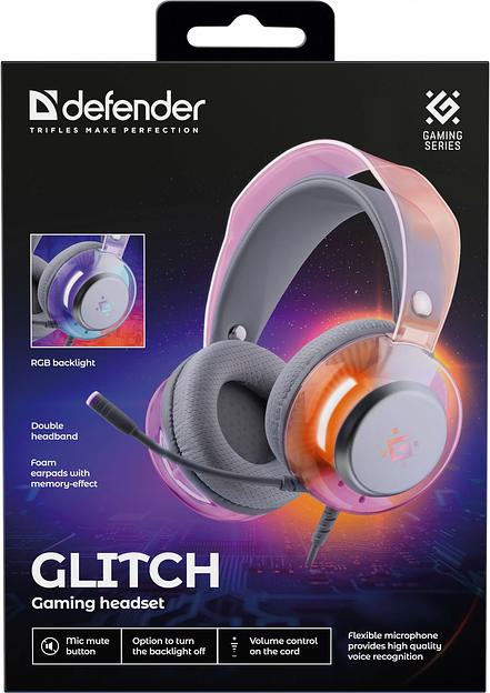 Игровая гарнитура DEFENDER (62490) Glitch белый, RGB фото 9