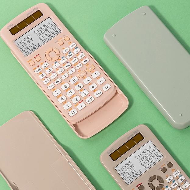 Калькулятор научный Deli ED991ES розовый 10+2-разр. фото 2