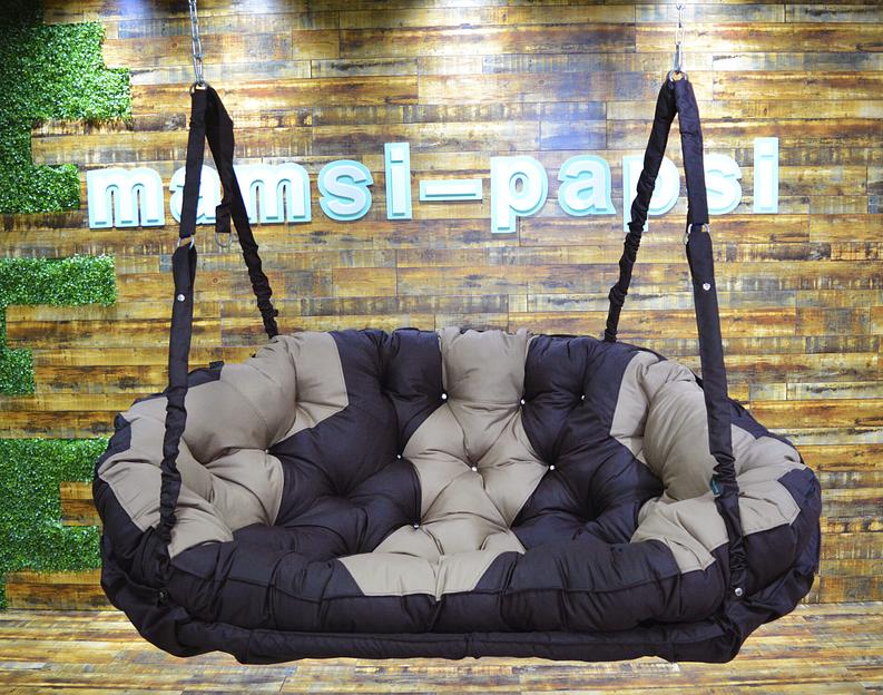 Подвесной диван «Комфорт» коричневый и бежевый фото 1