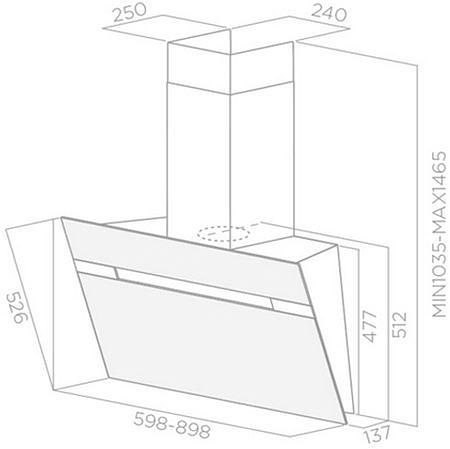 Вытяжка каминная Elica STRIPE IX/A/60/LX нержавеющая сталь управление: сенсорное (1 мотор) фото 3