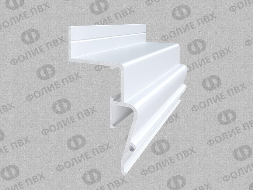 Багет алюминиевый «Парящий» под вставку (Contour Pro LED), цвет белый ОПТ фото 1