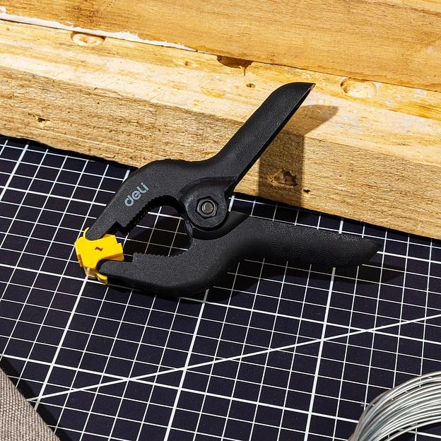 Струбцина-зажим пружинная Deli DL110004 длина 100мм, макс.диаметр зажима 30мм, макс.усилие зажима 120N фото 7