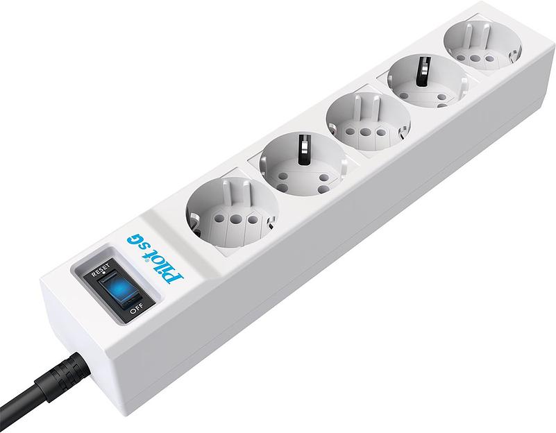Сетевой фильтр Pilot SG 3м (5 розеток) белый (коробка) фото 6