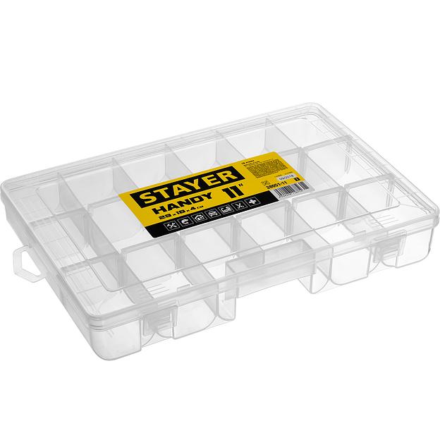 STAYER HANDY-11, 292 x 180 x 40 мм, (11″), пластиковый органайзер с 18 ячейками (38051-11) фото 1