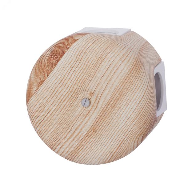 Распределительная коробка 78мм, пластик, цвет Карельская Сосна (4 кабельных ввода в комплекте) фото 1