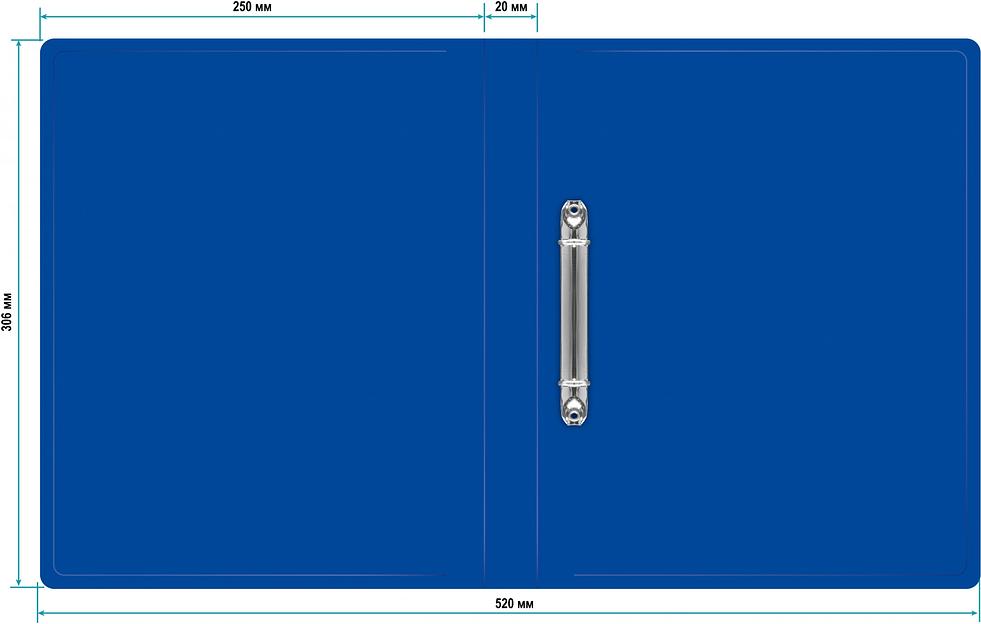 Папка на 2-х кольцах Silwerhof Eco SE-0413/2RBLU A4 пластик 0.5мм кор.18мм синий фото 3