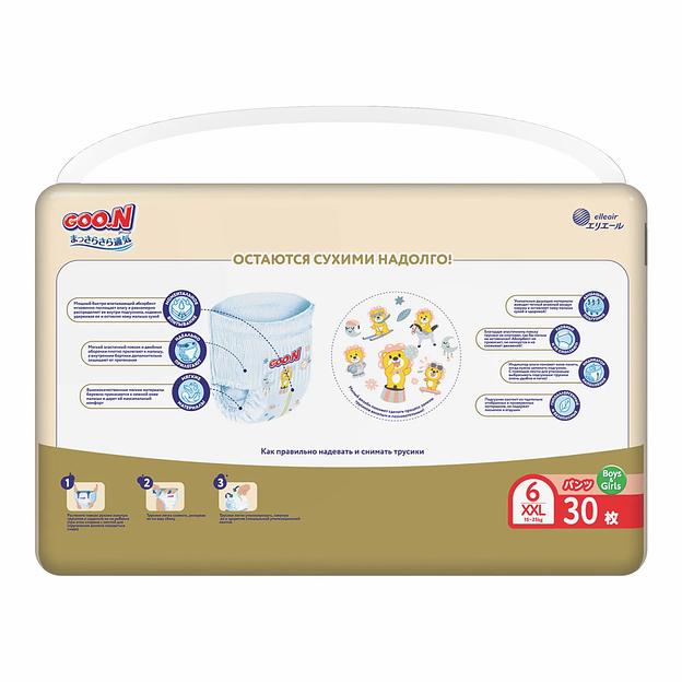 Подгузники-трусики GOO.N «Premium soft» размер 6, 30 шт ОПТ фото 2