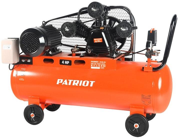 Компрессор поршневой Patriot PTR 100-670 масляный 670л/мин 100л 3000Вт оранжевый фото 1