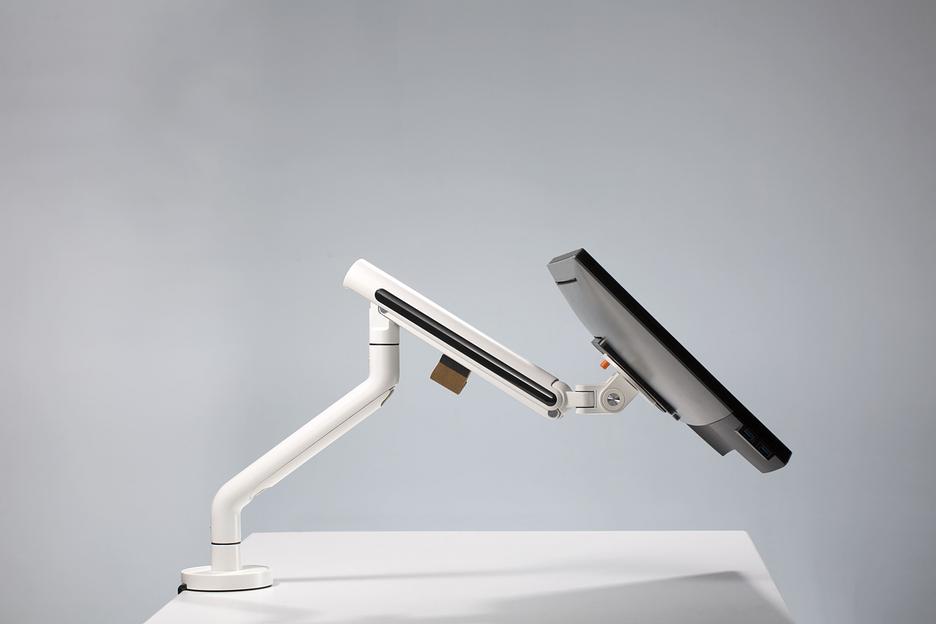 Кронштейн для мониторов Ultramounts UM725W белый 17"-32" макс.9кг крепление к столешнице поворот и наклон фото 8