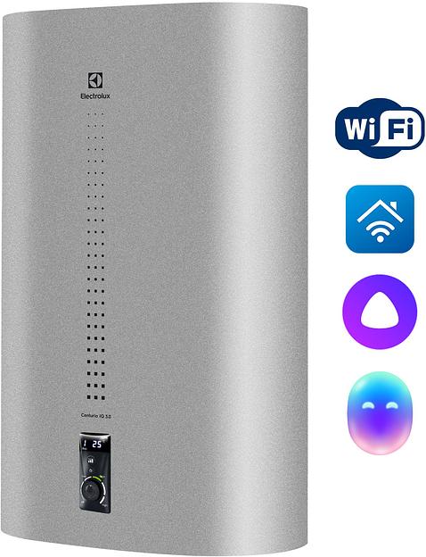 Водонагреватель Electrolux Centurio IQ 3.0 EWH 80 2кВт 80л электрический настенный/серебристый фото 1