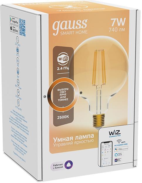 Умная лампа Gauss Smart Home G95 E27 (упак.:1шт) (1320112) фото 2
