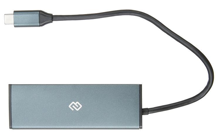 Разветвитель USB-C Digma HUB-3U3.0С-UC-G 4порт. серый фото 3