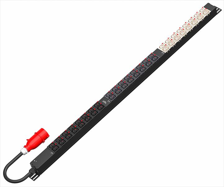 Блок распределения питания SMARTWATT PDU P-series 0U-B-3P16A-SMB-24C13-24C39-UL-3M-IEC309 фото 1