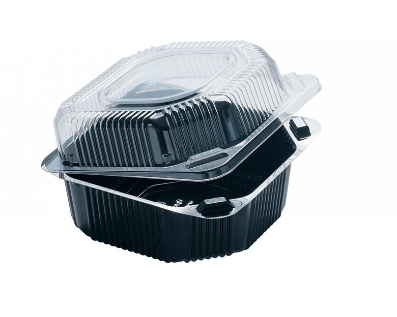 Контейнер двухцветный К-11 Кр(Н) ПЭТ 110×110×50 мм 600 мл ОПТ фото 1