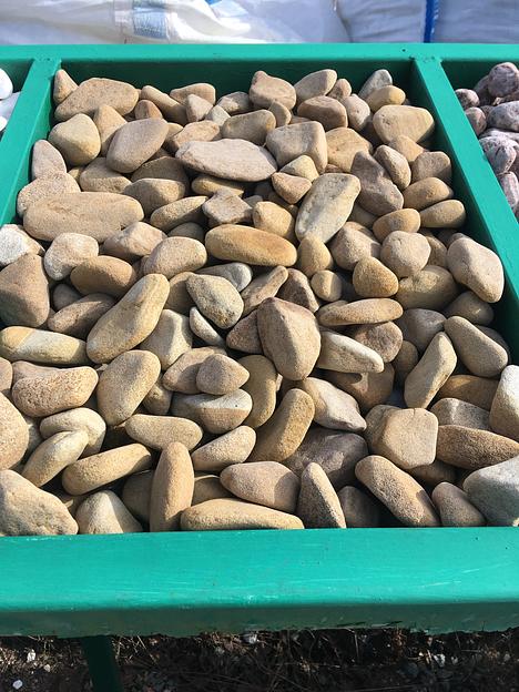 Галька декоративный  щебень галтованный Жёлтый /тн (20-40 мм) фото 1