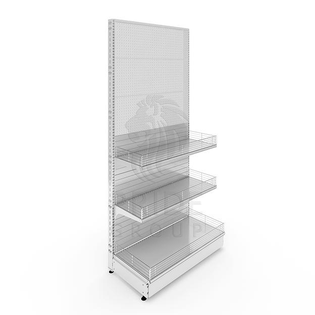 Стеллаж перфорированный пристенный 1330x500x2250 3 полки фото 1