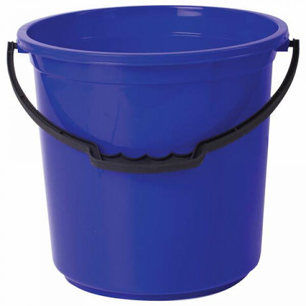 Ведро 12 л, без крышки, пластиковое, пищевое, с узором, цвет синий, мерная шкала, ЛАЙМА (603894) фото 2