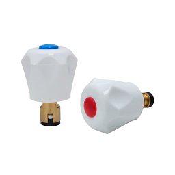 Кран-букса керамическая белый маховик для Российских смесителей фото 1