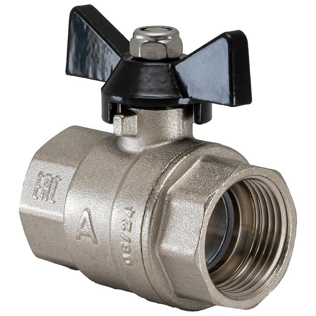 Кран шаровой полнопроходной 3/4' ВН бабочка фото 3