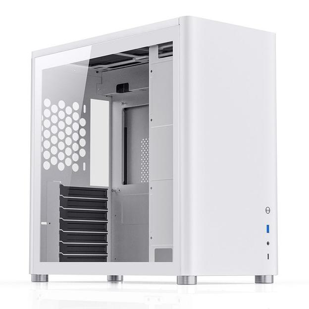 Корпус JONSBO D40 White без БП, боковая панель из закаленного стекла, mini-ITX, micro-ATX, ATX, бел. фото 1