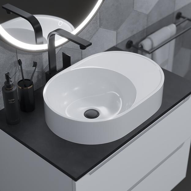 Раковина для ванной накладная Uperwood Luna 50 см, овальная фото 1