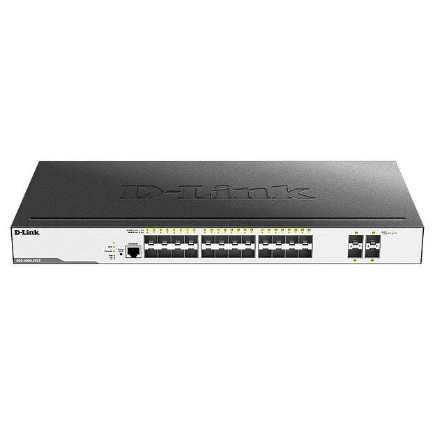 Коммутатор D-Link DGS-3000-28XS DGS-3000-28XS/B1A 24SFP 4SFP+ управляемый фото 2