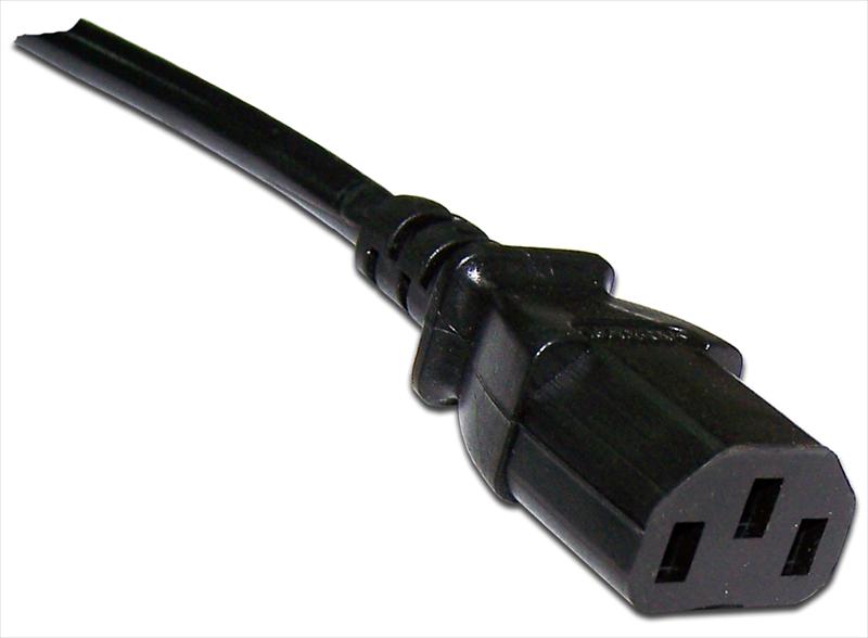 Шнур питания C13-Schuko угловая, 3х0.75, 220В, 10А, черный, 1 метр (LAN-PP13/SHA-1.0-BK) фото 3