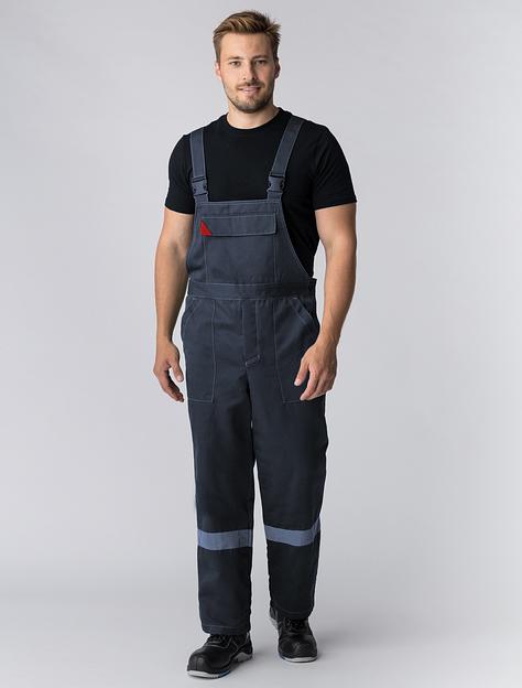 Костюм Сфера NEW (ткань Смесовая,210) полукомбинезон, темно-серый/красный, 52-54/ 170-176 фото 3