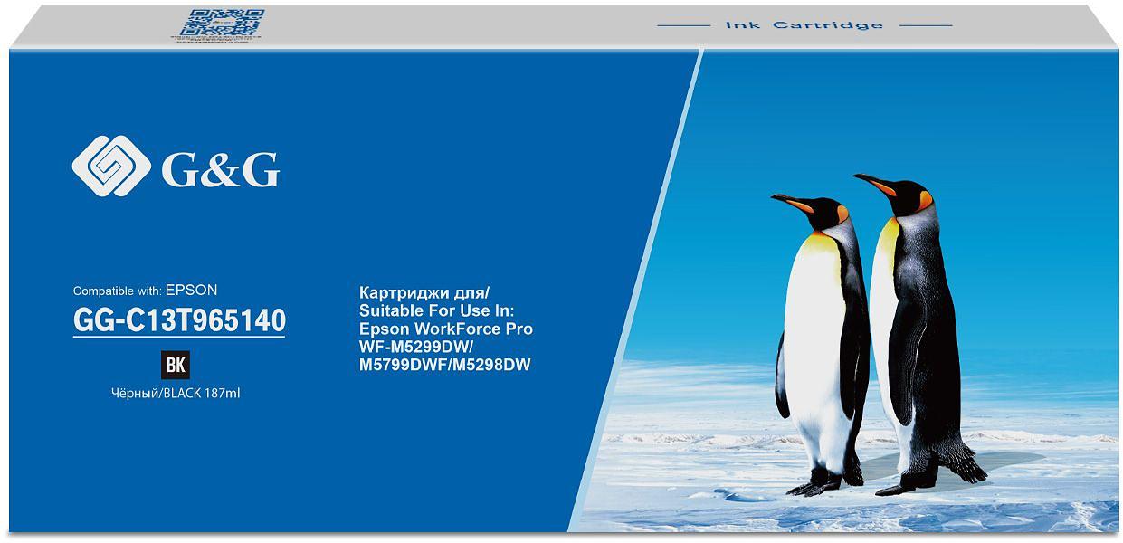 Картридж струйный G&G GG-C13T965140 черный (187мл) для Epson WorkForce Pro WF-M5299DW/M5799DWF/M5298DW фото 1