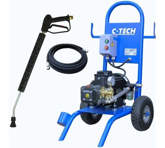 Мойка высокого давления C-TECH АВД (200 бар, 15 л/мин, 5.5 кВт) ByPass + комплект ручной мойки фото 1