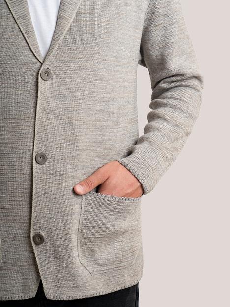 Кардиган мужской «Остап» бежевый ОПТ фото 4