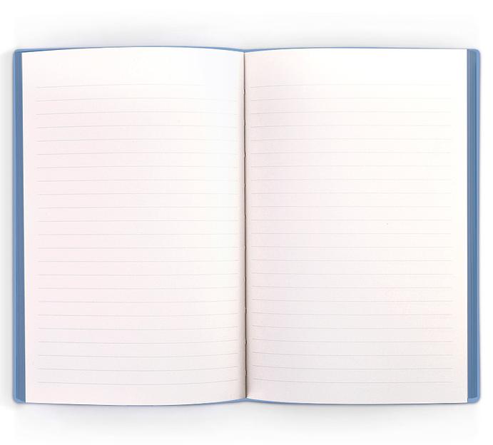 Блокнот Deli 22284BLUE 210х143мм искусст. кожа 96л синий фото 2