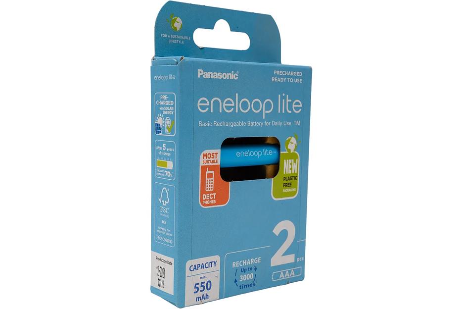 Аккумулятор Panasonic Eneloop lite BK-4LCCE/2BE 550mAh AAA R03 BL2 ОПТ фото 1