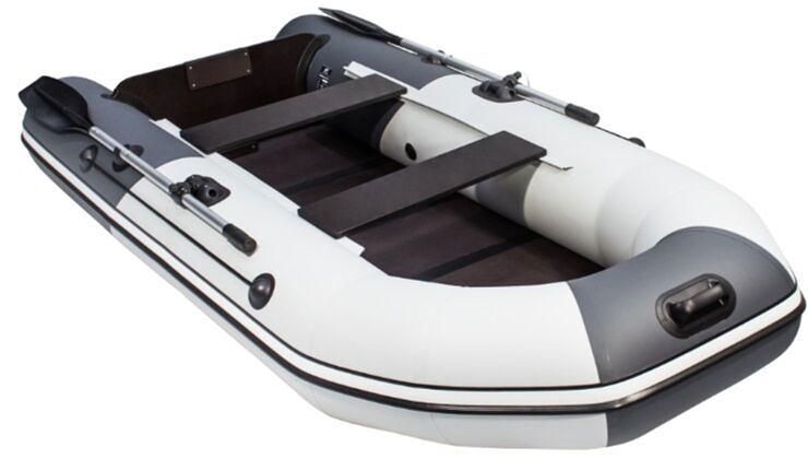 Лодка Таймень NX 2850 киль, слань , 2850*1320*400 мм., цвет: серый-графит фото 1