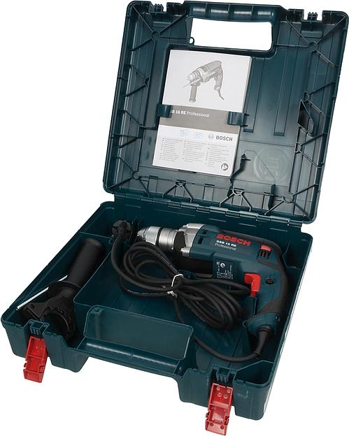 Дрель ударная Bosch GSB 16 RE Professional 750Вт патрон:быстрозажимной реверс (кейс в комплекте) (060114E500) фото 4