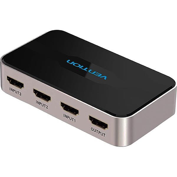 Переключатель (switch) 3x1 Vention HDMI v1.4 Переключатель Vention HDMI v1.4 19F x 3/HDMI 19F/ DC Jack 3.5mm (m) F (AFFH0) фото 1