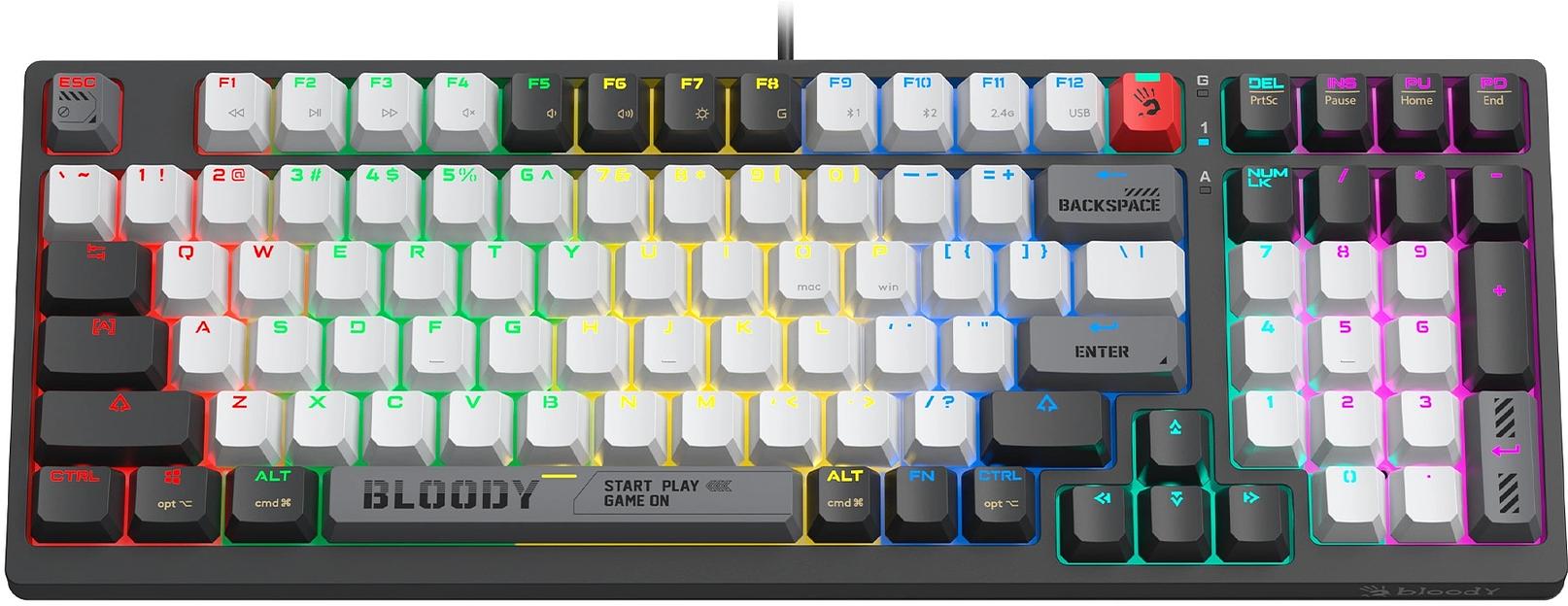 Клавиатура A4Tech Bloody WS98 механическая черный/серый USB for gamer LED (WS98) фото 8