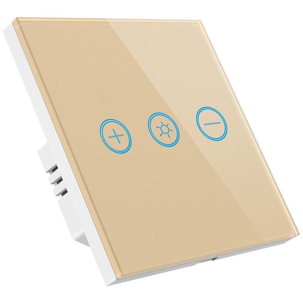 Умный диммер-выключатель сенсорный Roximo SWSEN03-G, золотой ОПТ фото 1