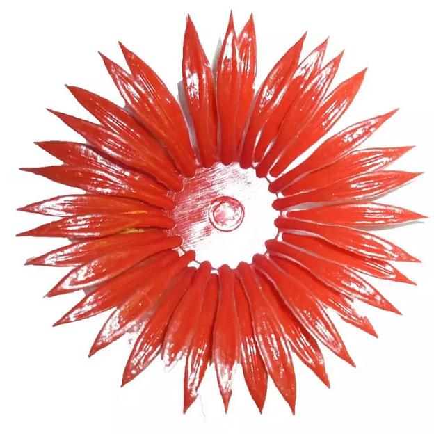 Добавка середина ресничка Красная 5см 173с 950шт/кг фото 1