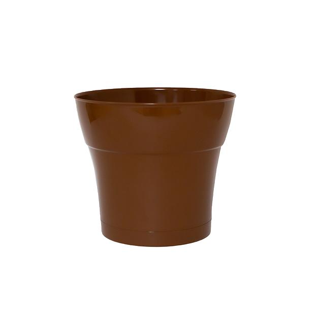 Пластиковый горшок "Тоскана", D15, терракот   с поддоном фото 1