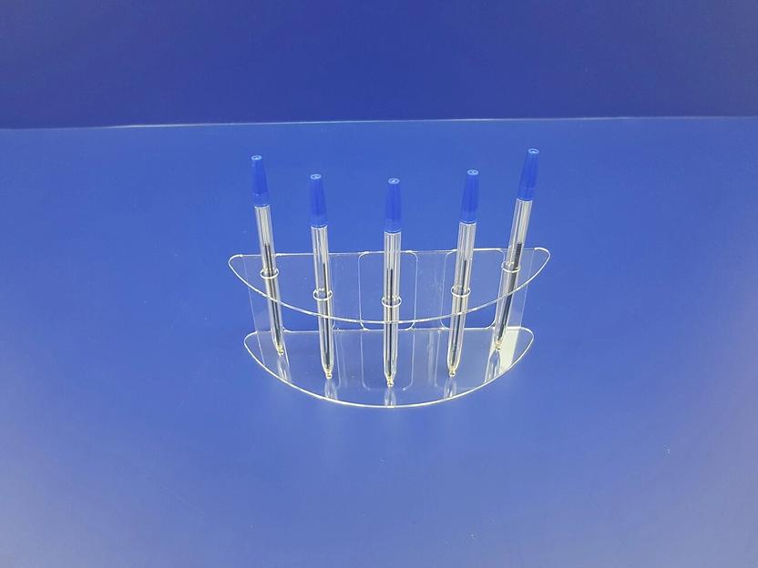 Подставка для ручек карандашей кистей 5 секции (размещение полукруг, задняя стенка с вырезами) фото 3