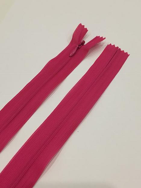 Молния потайная 60см.  Малиновый фото 1